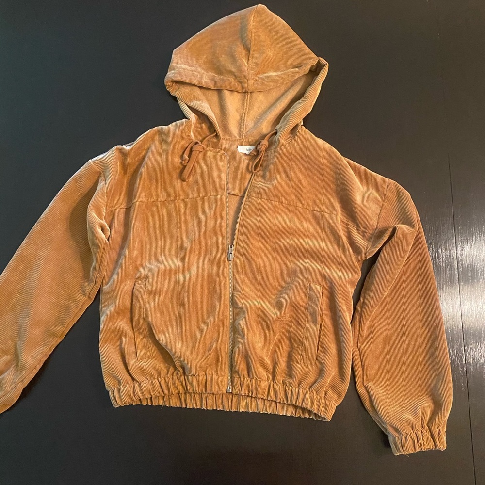Corduroy zipper sweater
